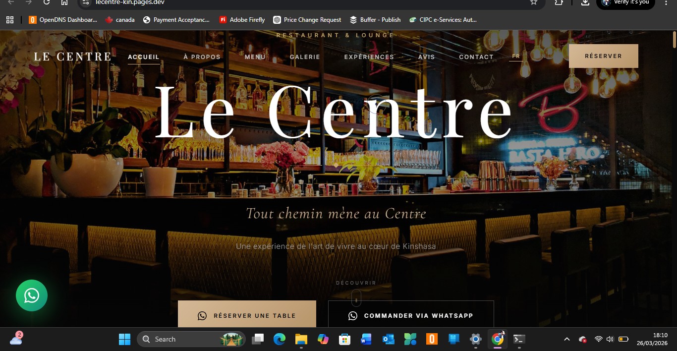 Le Centre — Premium restaurant and lounge, Kinshasa